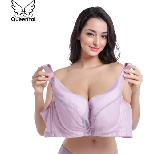 Queenral Transparent Bras For Women Plus Size Brassiere BH Push Up Bralette Sexy Lingerie Wireless Underwear Female Intimates