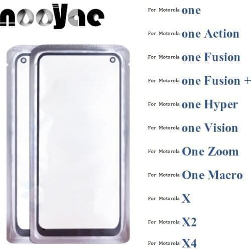 Black Digitizer LCD Sensor Glass For Motorola Moto One Action Fusion Plus + Hyper Touch Screen Glass lens Panel With OCA