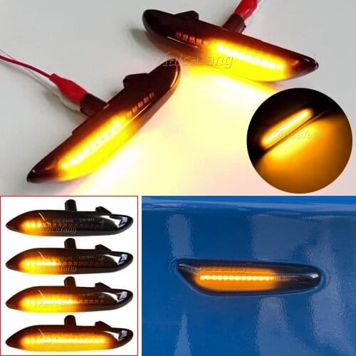 For BMW X3 E83 X1 E84 X5 X53 E60 E61 E46 E81 E82 E90 E92 E87 E88 Sequential Flashing LED Dynamic Turn Signal Side Marker Light