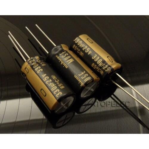 1pc NEW Nichicon MUSE KZ 330uF/25V Electrolytic Capacitors Hi-Fi Audio