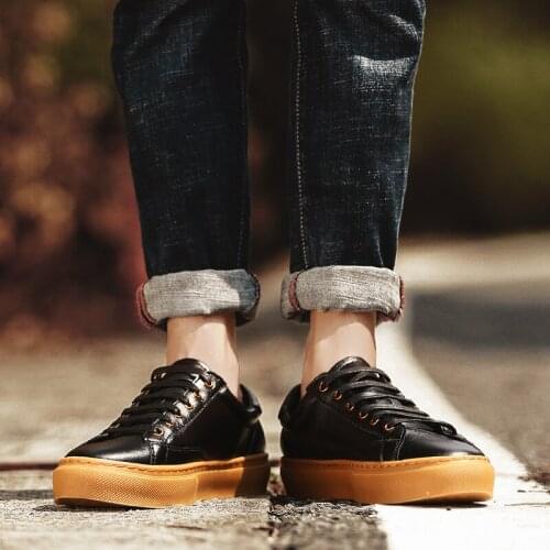 Hot for leather sapato Casual mens men casual sneaker masculino Sneaker black shoe hombre informales casuales sports flat Mens