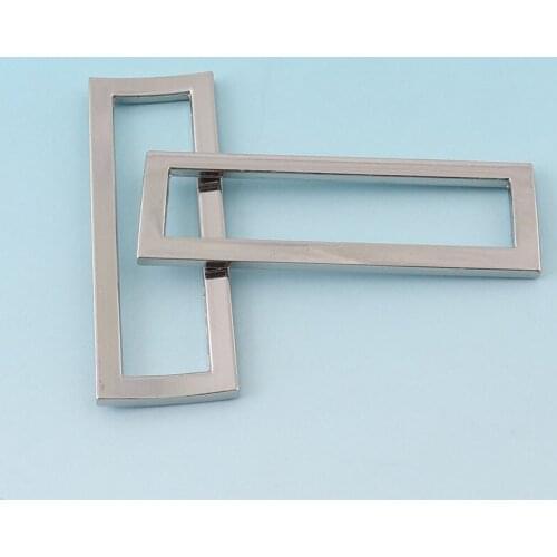 55 Zinc alloy Square buckles Nickles Plated Rectangle Buckles Metal Rectangle Rings Belt Strap Buckles Bag notions