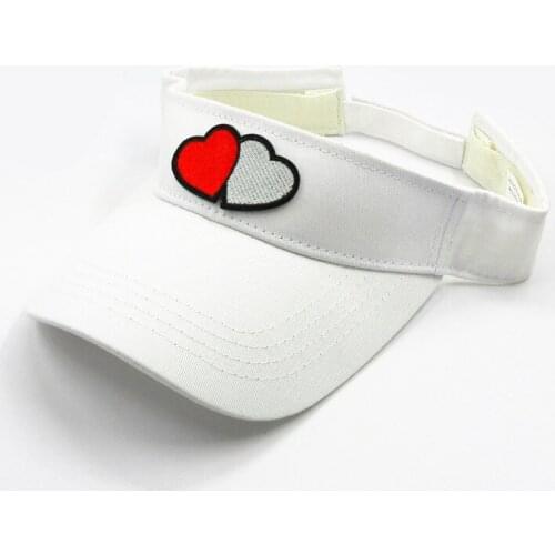 Ldslyjr Double Love Embroidery Visors Baseball Cap Adjustable Snapback Cap for Men and Women 05