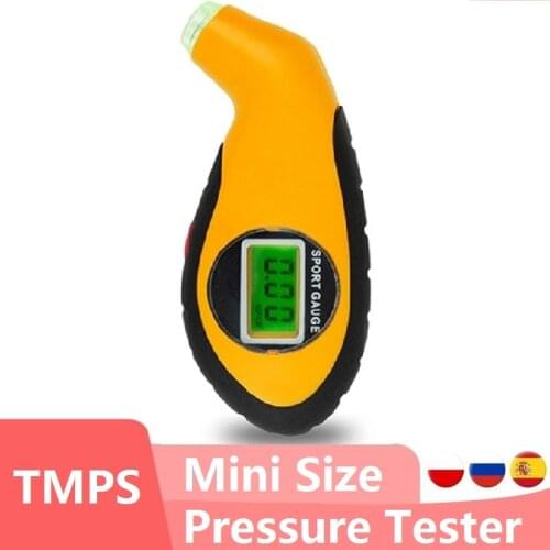 Mini Size Auto Motorcycle Tyre Pressure Digital Meter Mini Diagnostic Tool Car Detector Tire Pressure Gauge Portable LCD Display