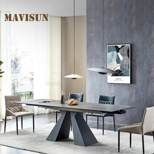 Multifunctional Folding Customized Marble Table Exotic Accessories Luxury Extendable Table Set Household Living Room Furniture