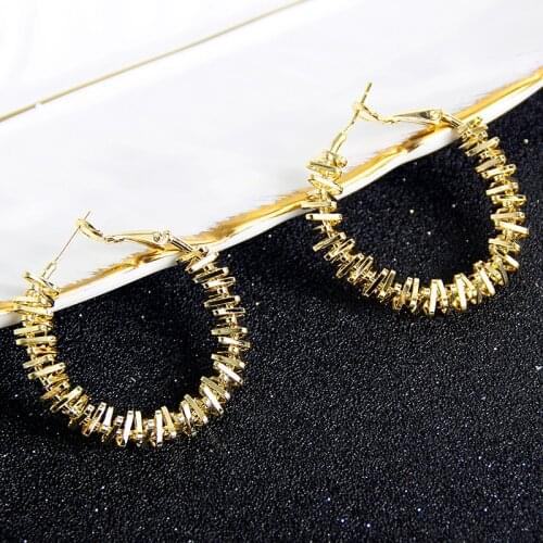 Fashion Jewelry Classic Jewelry Findings Big Hoop Earrings For Women Round Earrings For Party Engagement Gift Hot Selling