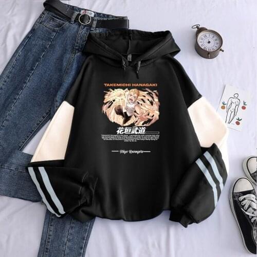 Hanagak Takemichi Cool Men Tokyo Revengers Fun Anime Hoodies Fashion Cartoon Harajuku Winter Long Sleeve High Street Sweatshirt