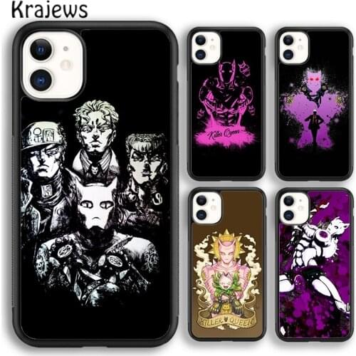 Krajews Anime JoJo Killer Queen soft Phone Case Cover For iPhone 5s SE 2020 6s 7 8 plus X XS XR 11 12 mini pro max coque Shell