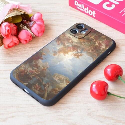 For iPhone Versailles Ceiling Art Print Soft Matt Apple Case