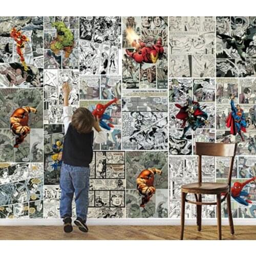 Xuesu 3D wallpaper mural 8D childrens room cartoon boy bedroom background wall interior decoration mural