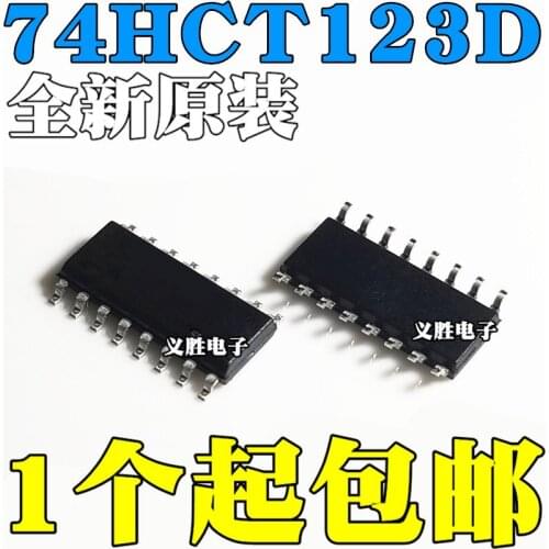 New and original 74HCT123 74HCT123D SOP16 Logic chip IC Monostable multivibrator, logic IC chip, new and original