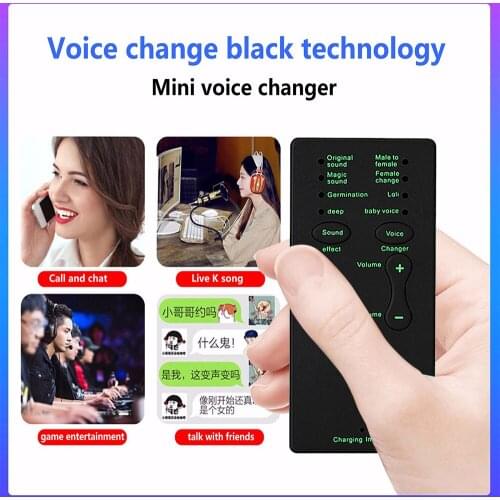 New Mobile Phone Voice Changer Portable Sound Card Anchor Live Karaoke Game Voice Changer Shout Mike Tool Microphone Voice Alter