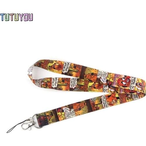 PC1705 Cartoon This Is Fine Funny Dog Key Chain Lanyard Neck Strap For Phone Keys ID Card Creative Lanyards