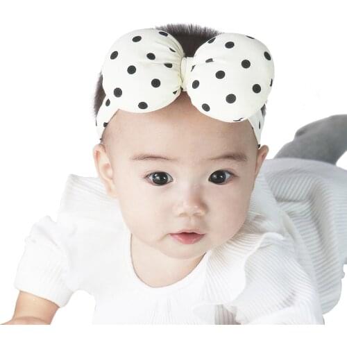 Newborn Toddler Infant Turban Headbands Elastic Hairbands For Baby Girls Cute Cotton Dot Bowknot Bandanas Hair Band Accessories