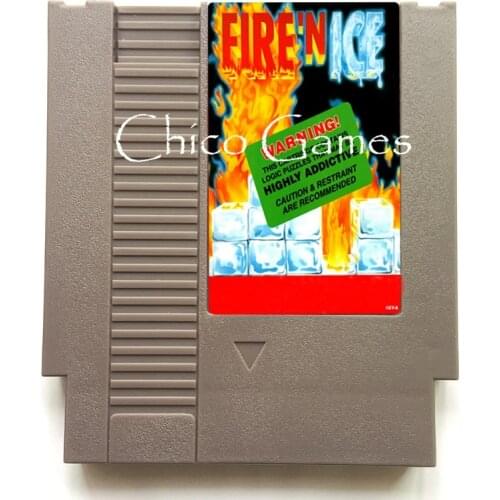 Fire 'n Ice 72 Pins Game Card For 8 Bit Game Player
