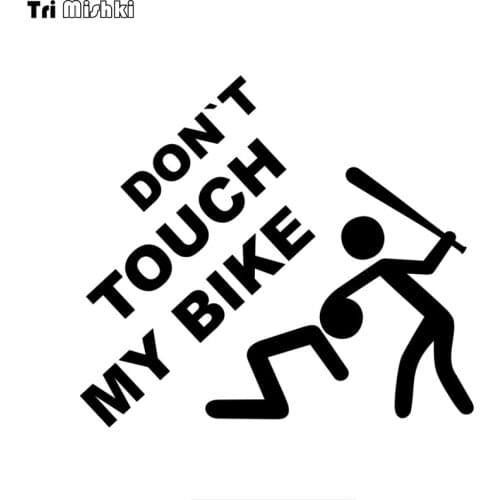 Tri Mishki HZX836# don't touch my biker funny car sticker Vinyl Decals Motorcycle Accessories Stickers