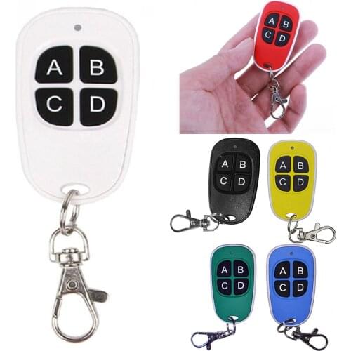 Universal Wireless Remote Control 4 Buttons 433mhz Copy Cloning Garage Door Security Alarm Remote Control Fob