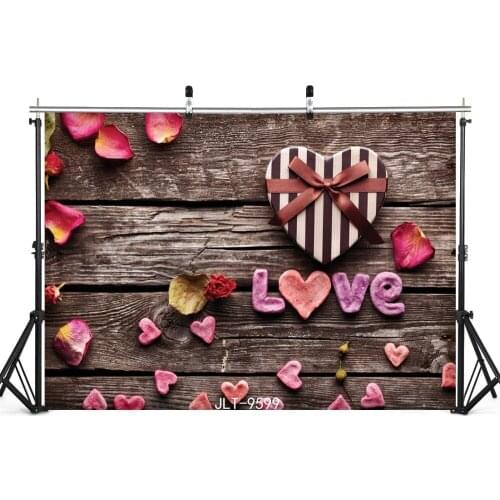 Vinyl Photography Backdrop Heart Board Photo Background for Wedding Party Children Baby Shower Kids Portrait Photo Shoot