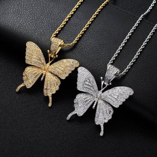Hip-hop Jewelry Butterfly Pendant Anime Anti-father Family Protagonist Personality Retro Mask Zircon Pendant Jewelry Gift