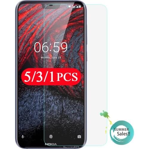 5/3/1Pcs 9H protective film for nokia X6 nokia 6.1 tempered glass for nokia 6 phone screen protector smartphone on the glass