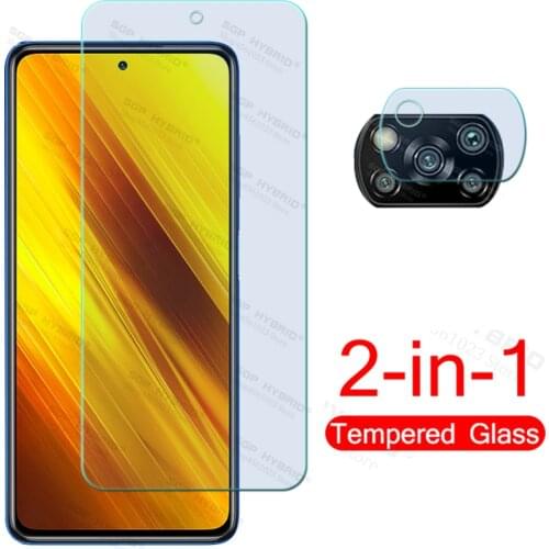 2-in-1 camera glass for xiaomi poco x3 nfc light screen protector and lens film for xiaomi mi pocox3 x 3 nfc armored shield glas