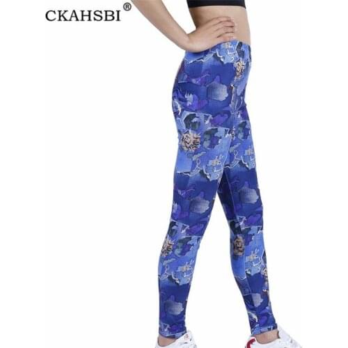 CKAHSBI Women Legging Dream Flower Exercise High Waist Fitness Elastic Running Athletic Trousers Push Up Yoga Polyester Pants