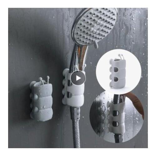 Punch-free Shower Bracket Shower Head Suction Cup Adjustable Holder Silicone Wall Suction Vacuum Cup Shower Head Holder Rack