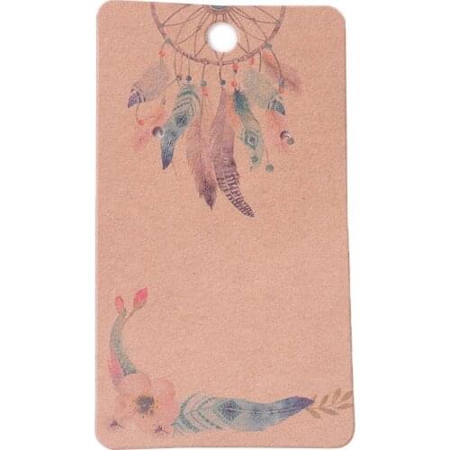 100Pcs Earring Display Cards Cardboard Jewelry Earring Packaging Hang Tag Card Ear Studs Paper Card 9x5x0.04cm, Hole: 1.5mm