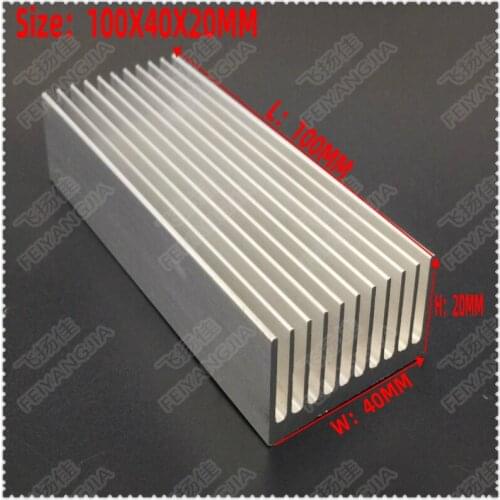 2 pieces 100x40x20MM dense tooth type radiator aluminum radiator/fan radiator chip radiator
