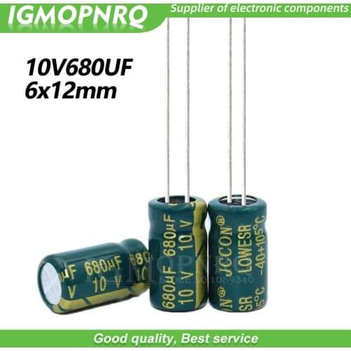 20PCS 10V680UF 6*11mm igmopnrq Aluminum electrolytic capacitor high frequent low impedance 6x11mm