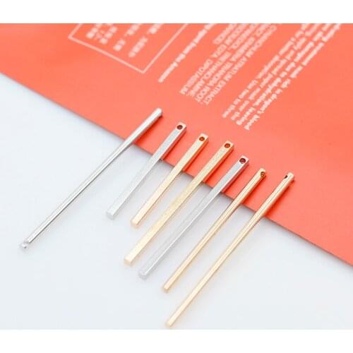 20p 30/40/50mm Cylinder square bar Connectors tassel Earring Connectors Diy Accessories For Earrings Jewelry Making Materials