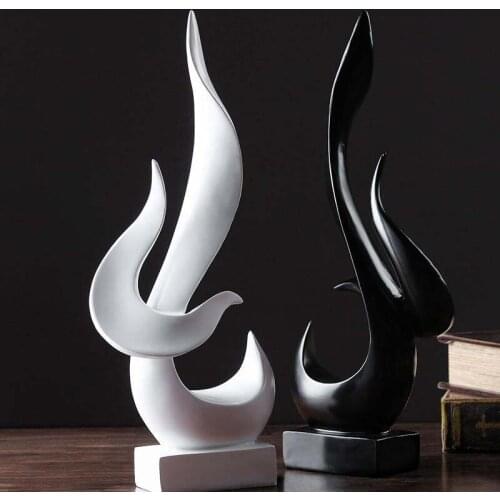 Nordic Abstract Mascot Figurines Miniature Model Glass Modern Art Figurine Ornament Home Wedding Decoration Accessories Room