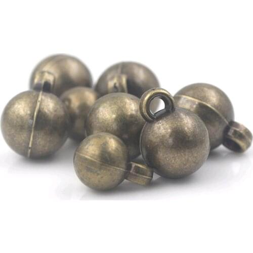 Free shipping 100pcs/lot AbS plastic bronze vintage cheongsam buckle quality button ball buckle beads buckle costume button