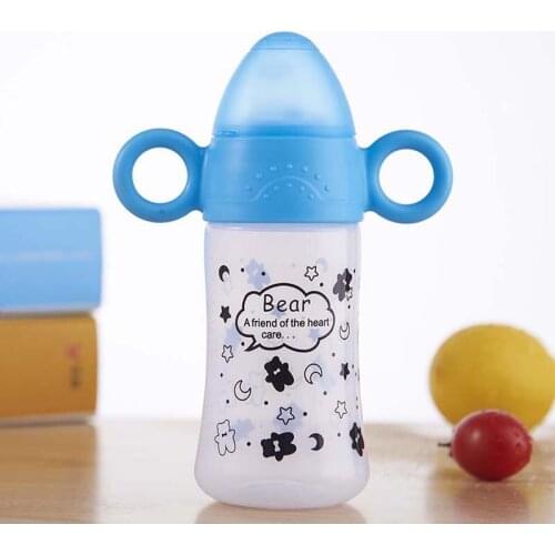 Baby Feeding Cup Baby Cup Kids Learn Feeding Drinking Water Straw Handle Bottle Mamadeira Sippy Training Cup 300ml