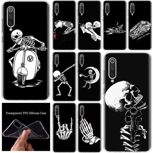 Spooky Skull Funny Dance Skeleton Phone Case Cover For Xiaomi Redmi Note 10 9S 8T 9 8 7 6A 7A 8A 9A 9C K20 K30 S2 Pro Customize