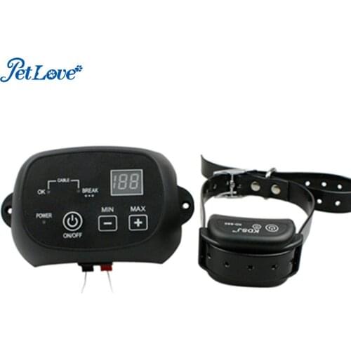 In-ground Electric Fence - 300-meters Warning Tone Static Shock Waterproof and Rechargeable In Ground