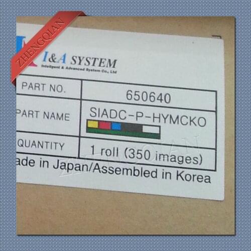 IDP 650640 SIADC-P-HYMCKO half panel YMCKO color ribbon for korea smart printer
