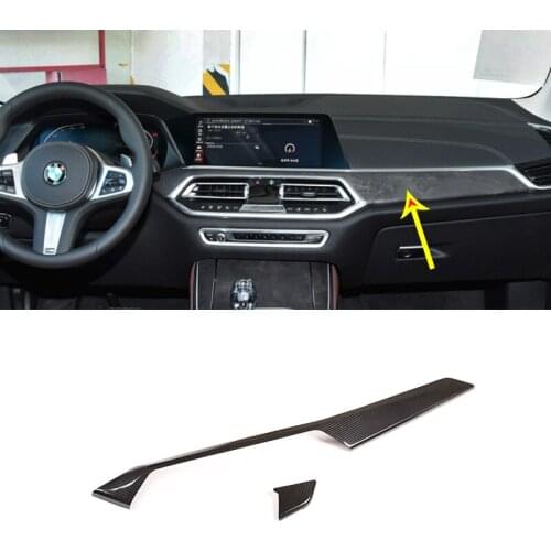 Real Carbon Fiber Left hand driving Center Console Decoration Panel Interior Car Accessories For BMW X5 G05 2019-2020