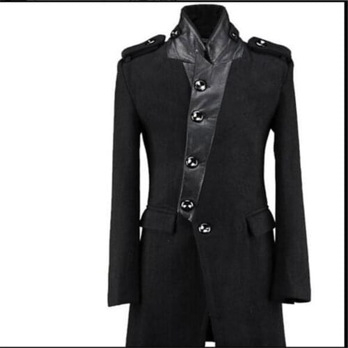 M-XL! The new Korean version of the youth winter thickening coat in the long piece woolen overcoat 100 take windbreaker