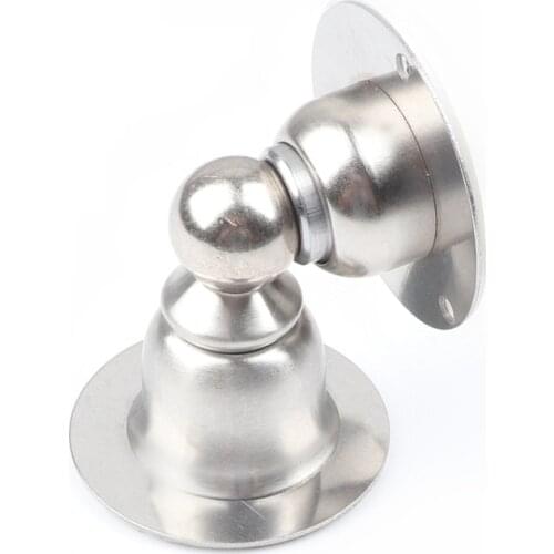 1PC Magnetic Door Stops Stainless Steel Stopper Holder Catch Floor Fitting With Screws For Home Bedroom Doorstop Suction