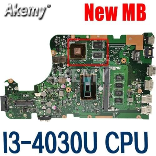 Akemy X555LD 2G/I3-4030U (V1G) (LVDS) MainBoard For ASUS X555LD X555LJ X555LN X555LB X555LF Laptop Motherboard 90NB0620-R00120