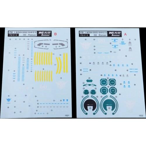 Model Decal Water Slide Stickers Toys Model Tools for PG 1/60 Gundam Model Accessory