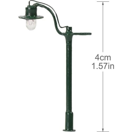 L004N 10pcs Model Railway N Scale 1:160 Lamppost Lamps Metal Street Lights 12V Mini Bulbs