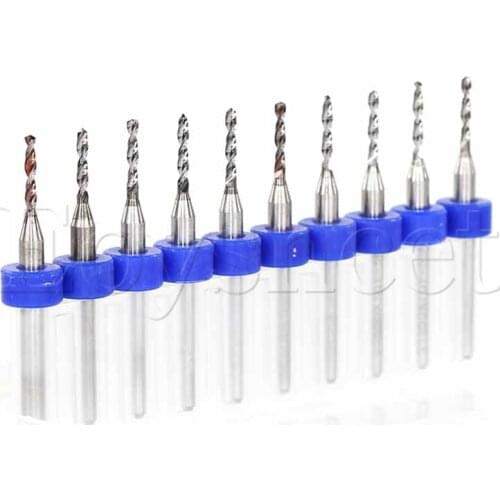 Small Drill Bits Set 1/8 Shank Tungsten Carbide Micro Drill Bit For PCB PVC Amber Beeswax 1.5mm 10PCS