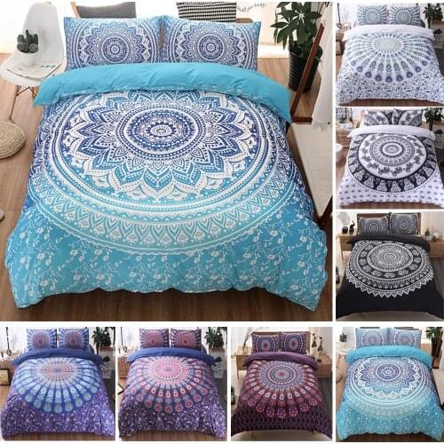 2pcs 3pcs 3D Printed Bohemia Polyester Duvet Cover Set Sanding Duvet Cover Quilt Cover Pillowcases Without Sheet Without Filler