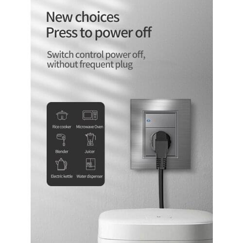 KAMANNI Stainless Steel Wire Drawing Wall Panel Light Switch Socket With LED Light Reset On/Off Switch USB Socket Controller