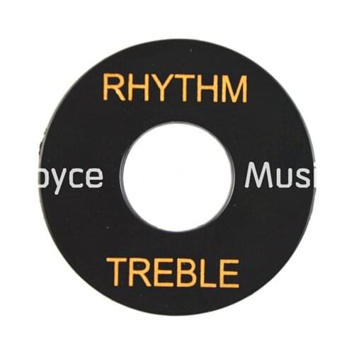 Niko 30pcs Black Gold Font RHYTHM TREBLE 3 Way Toggle Switch Round Pad Covers For LP/SG Electric Guitar Wholesales
