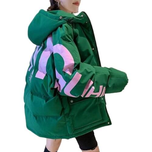 New Women Down Cotton Jacket Winter Jackets Coat Thicken Warm Cotton Jackets Casual Womens Hooded Parka Outerwear Cold Overcoat