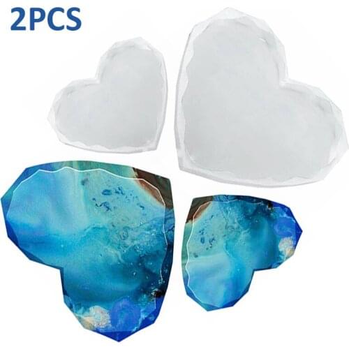 Newest Heart Coaster Silicone Mold Coaster Tray Base Tea Coaster Mould Wedding Party Decoration Ornament Making Tools Mould