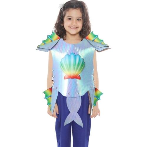 2021 New Mermaid Warrior Leather Armor Spot Halloween Decoration Carnival Children Mermaid Warrior Leather Armor Prom Prom